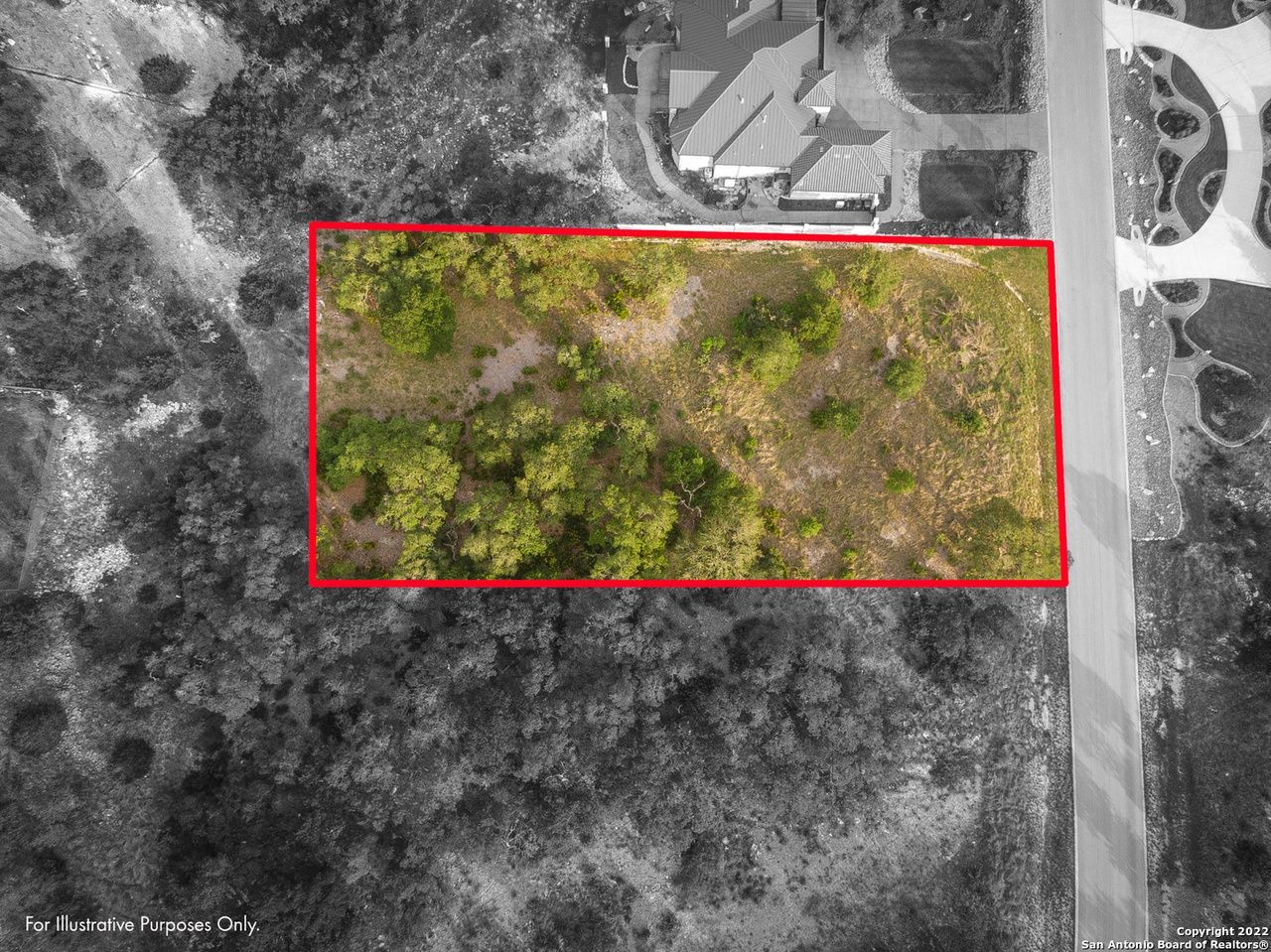 5838 Camp Creek, boundary shown for illustration only